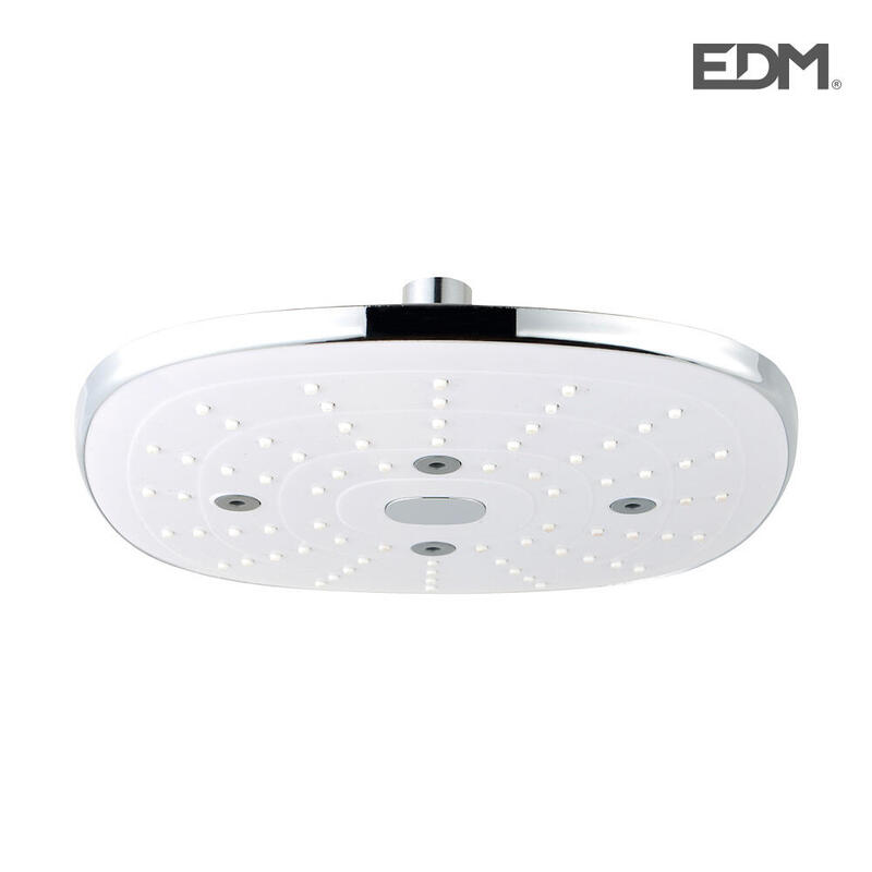 Rociador de ducha anticalcareo. square. color cromo. edm