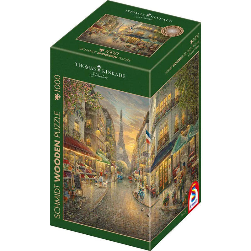 Rompecabezas de madera de schmidt spiele thomas kinkade studios el pintoresco parís