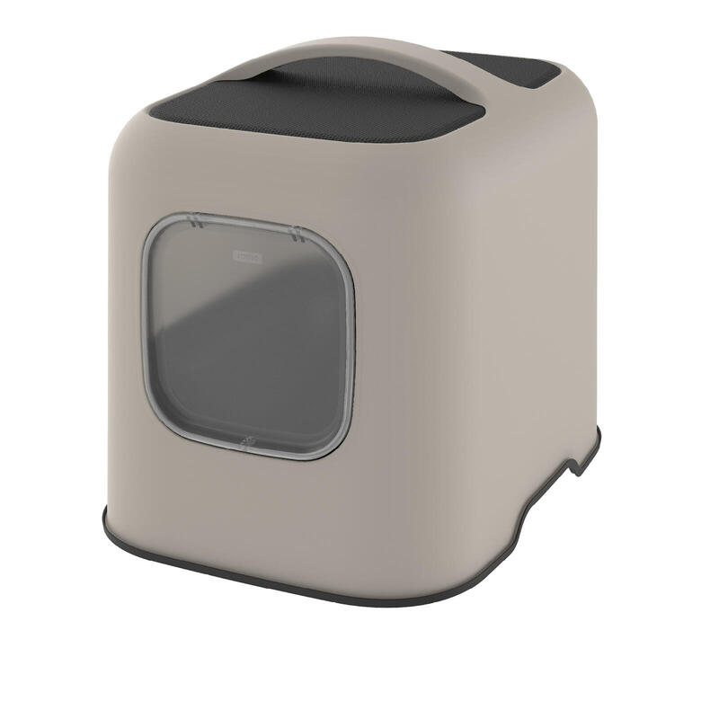 Rotho biala gato caja de arena con cubierta negro, gris