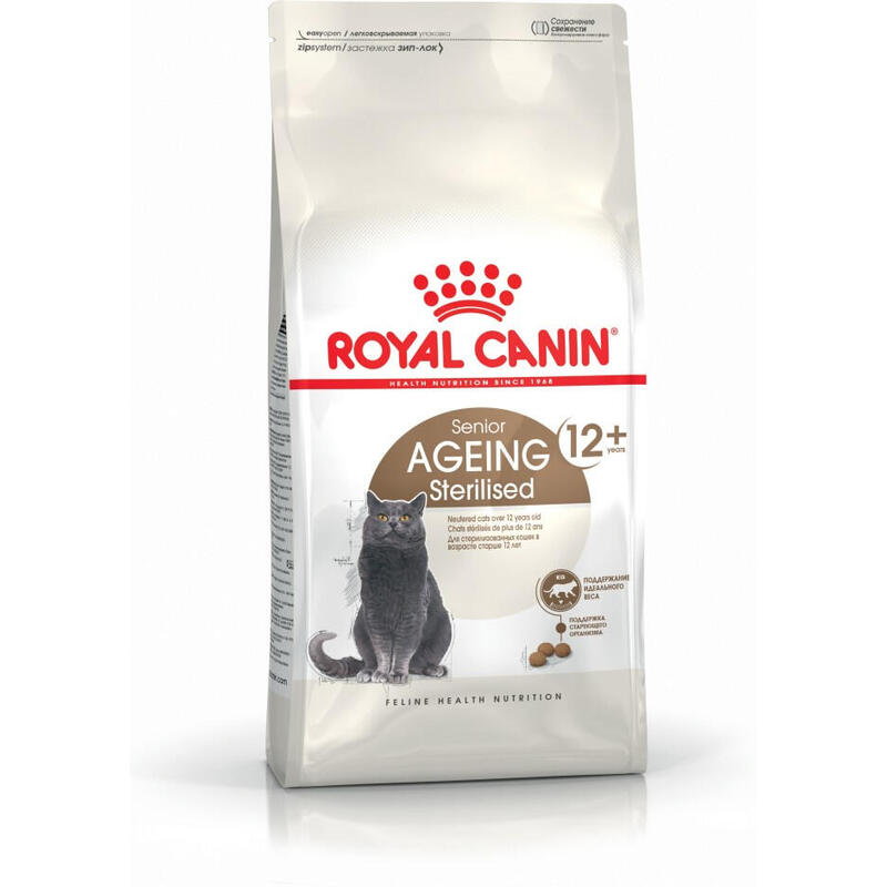 Royal canin senior ageing sterilised 12+ alimento seco para gatos maÍz, aves, vegetal 400 g