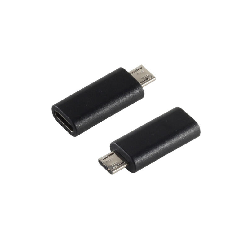 S-conn 14-05019 cambiador de gÉnero para cable usb 2.0 microb usb 3.1 c negro
