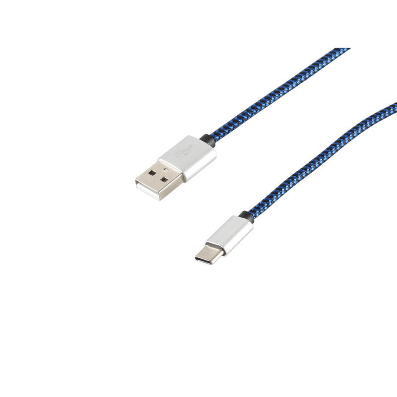 S-conn 14-50021 cable usb 0,9 m usb 2.0 usb a usb c azul
