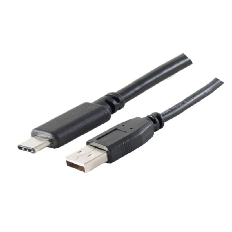 S-conn 77143-3.0 cable usb 3 m usb 2.0 usb a usb c negro