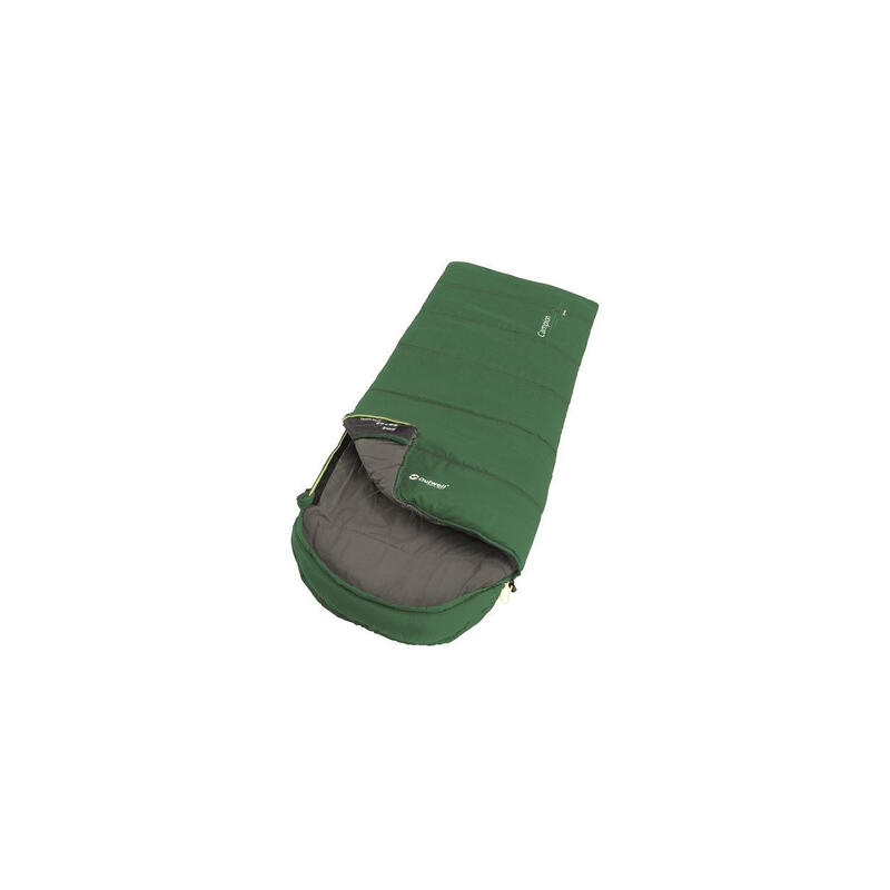 Saco de dormir outwell campion junior cremallera izquierda verde