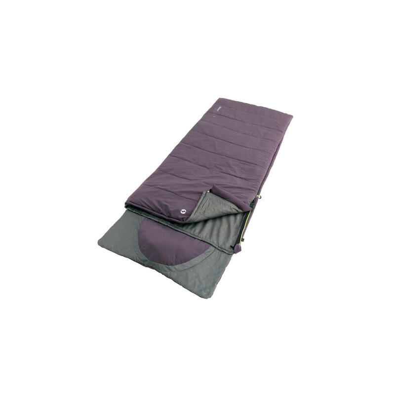 Saco de dormir outwell contour cremallera derecha morado oscuro