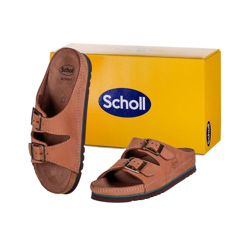 Sandalias cÓmodas scholl air bag tira trasera marrÓn 43