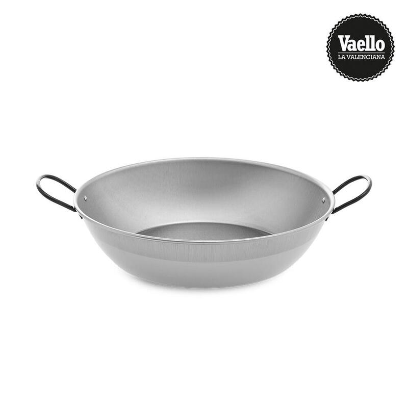 Sarten honda pulida con asas Ø34cm. vaello