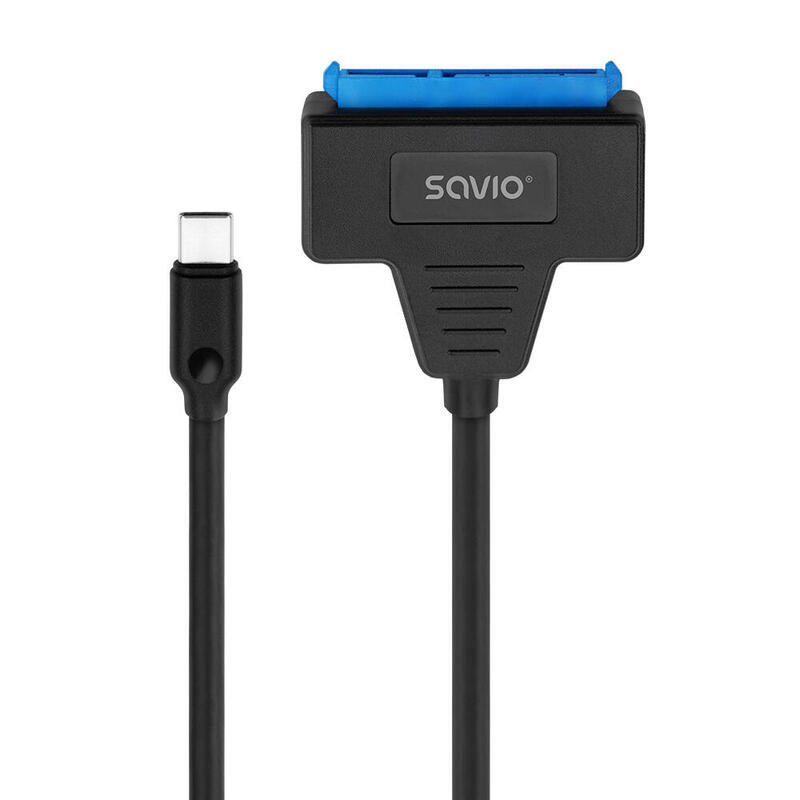 Savio ak-69 adaptador usb-c 3.1 gen 1 (m) – sata (f) para unidades de 2,5″.