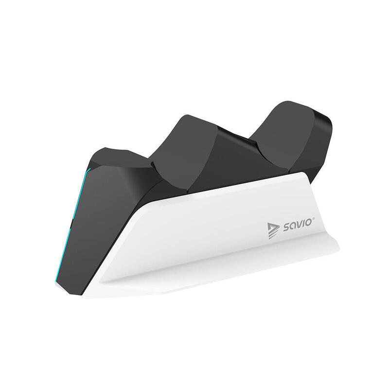 Savio gcs-01 estaciÓn de carga doble para pads ps5, dual sense, usb, negro
