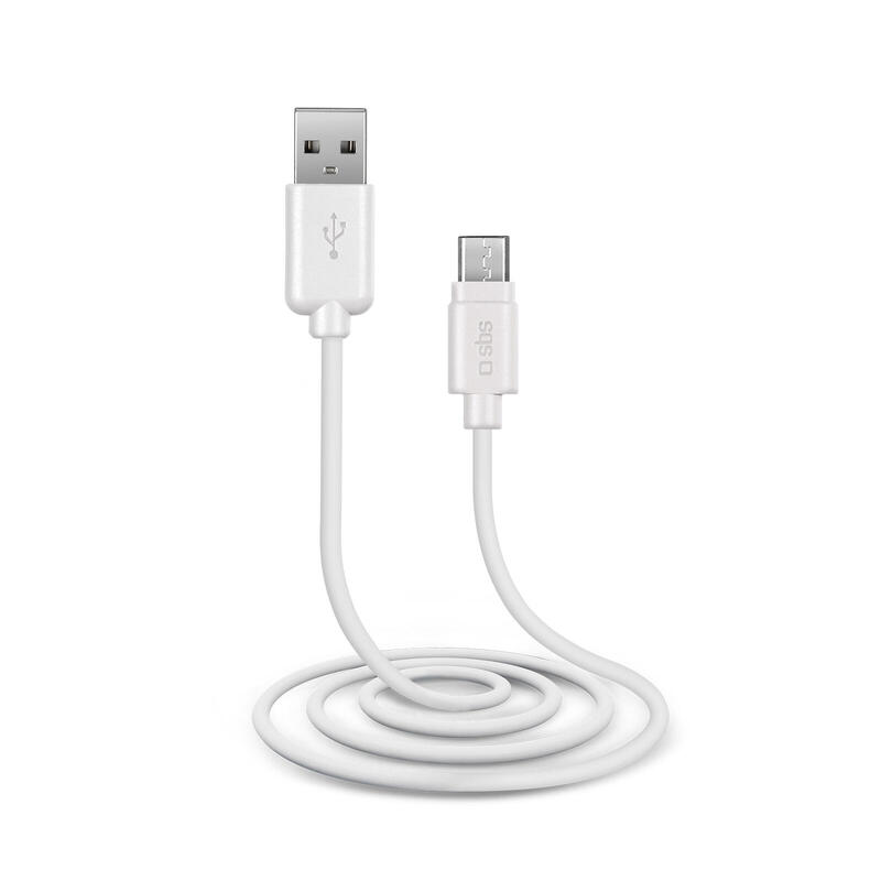 Sbs tecablemicrow cable usb 1 m usb 2.0 micro-usb b usb a blanco