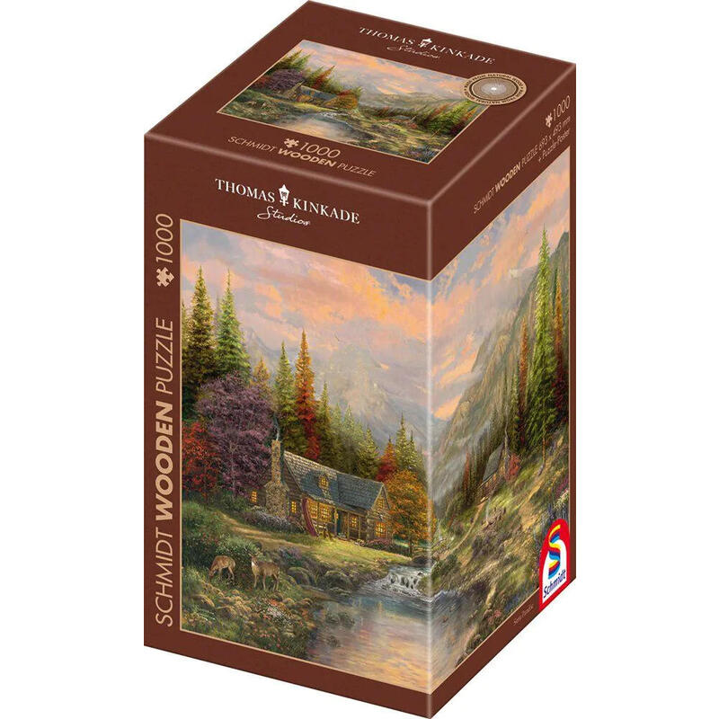 Schmidt games rompecabezas de madera thomas kinkade studios: escenario de montaÑa con bach 59799