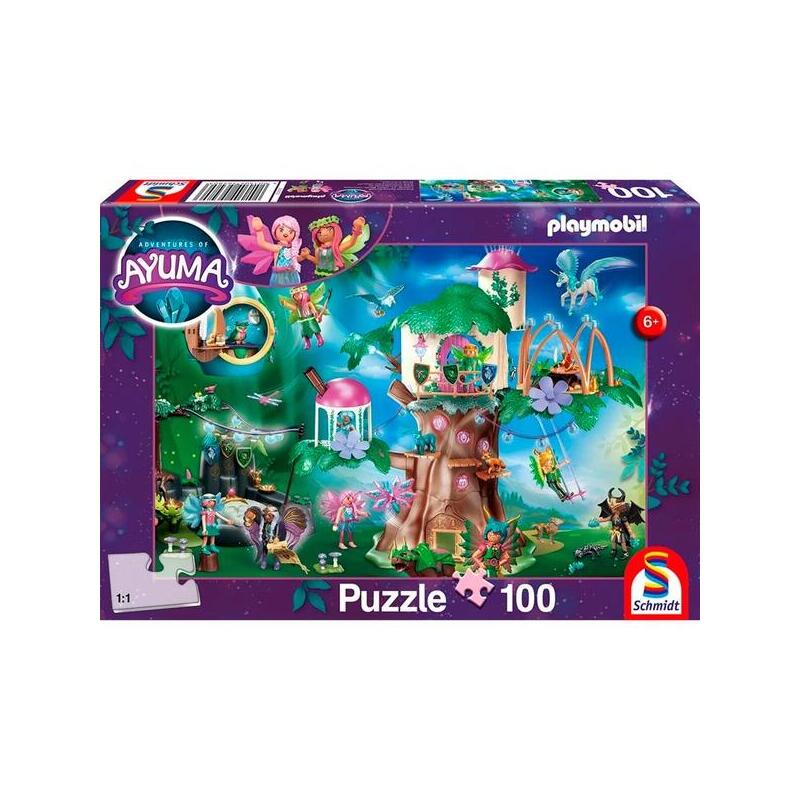 Schmidt spiele playmobil: ayuma – el bosque mÁgico de las hadas, puzzle 100 piezas 56480