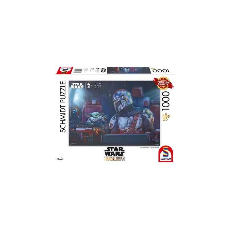 Schmidt spiele thomas kinkade studios: star wars the mandalorian – two for the road, puzzle 1000 piezas 57378