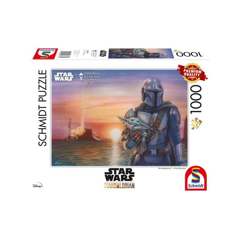 Schmidt spiele thomas kinkade studios: star wars the mandalorian – una nueva direcciÓn, puzzle 1000 piezas