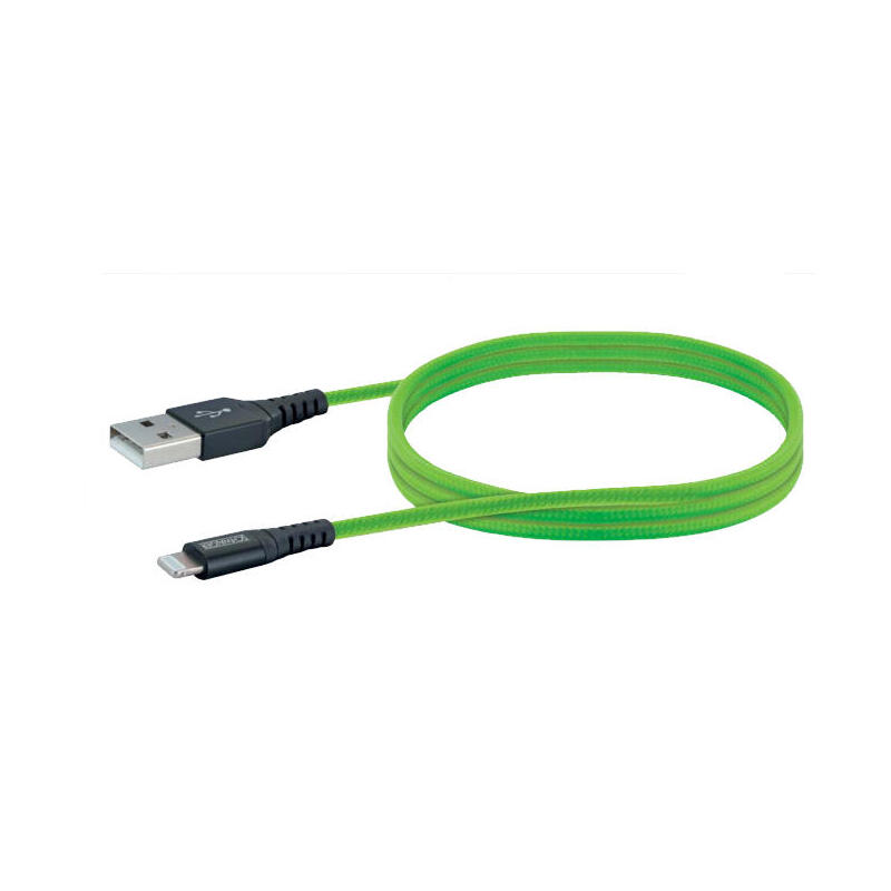 Schwaiger usb 2.0 cable m. a-apple lightning 1,2m verde
