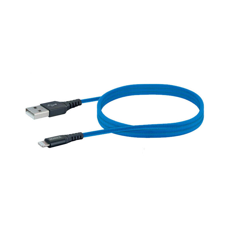 Schwaiger usb-cable 2.0 m. a-apple lightning 1,2m azul