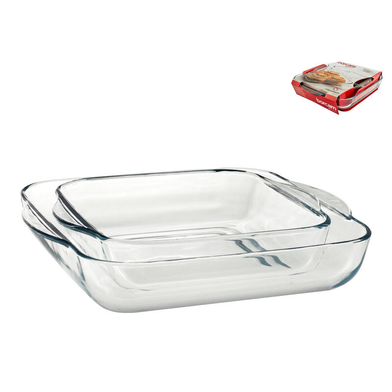 Set 2 bandejas rectangulares para horno