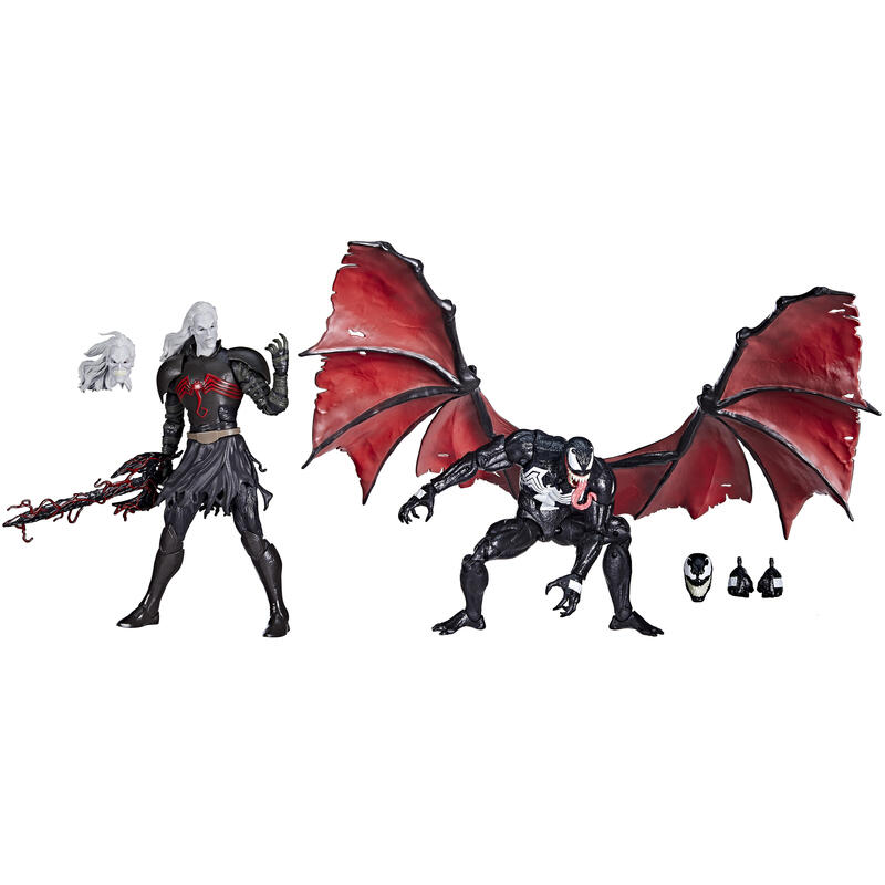 Set 2 figuras mavel knull y venom king in black marvel legends 15cm
