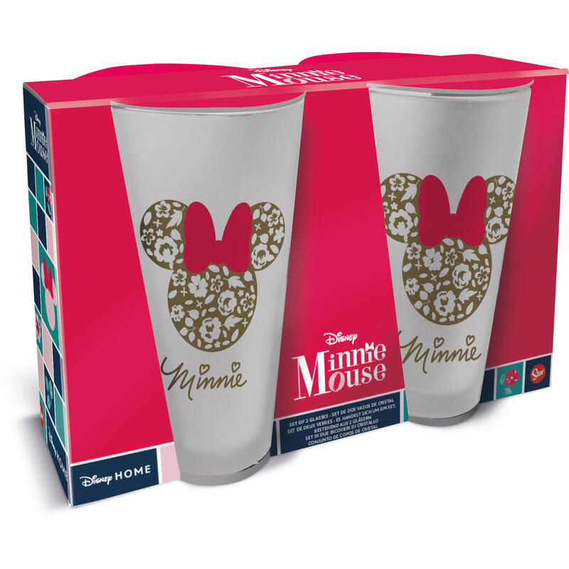 Set 2 vasos casual minnie mouse garden 490ml