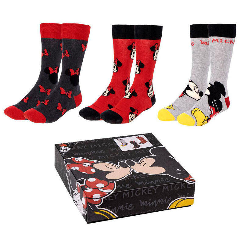 Set 3 calcetines minnie disney adulto