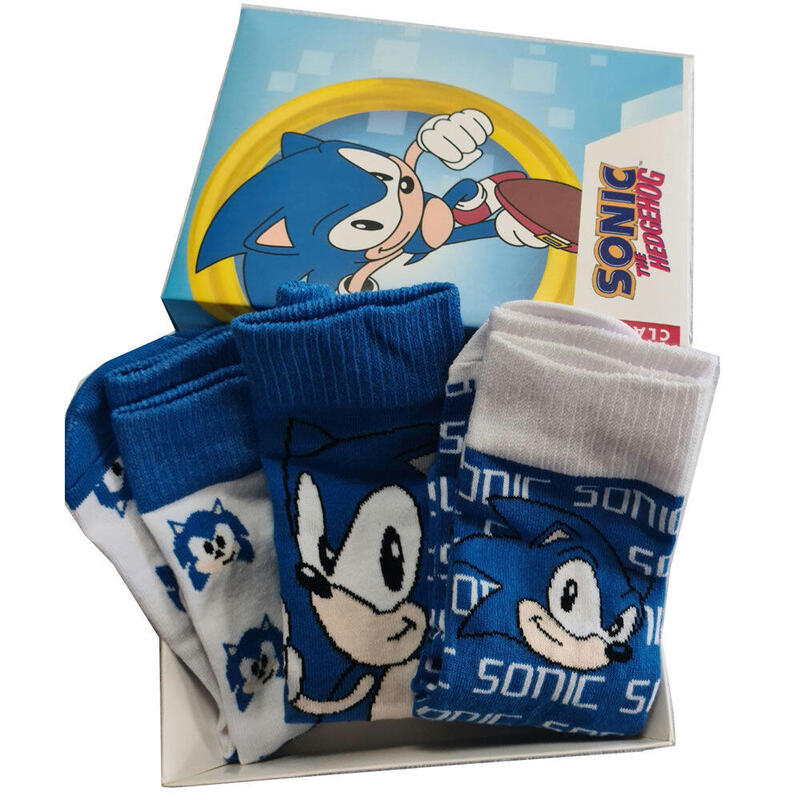 Set 3 calcetines sonic the hedgehog adulto surtido