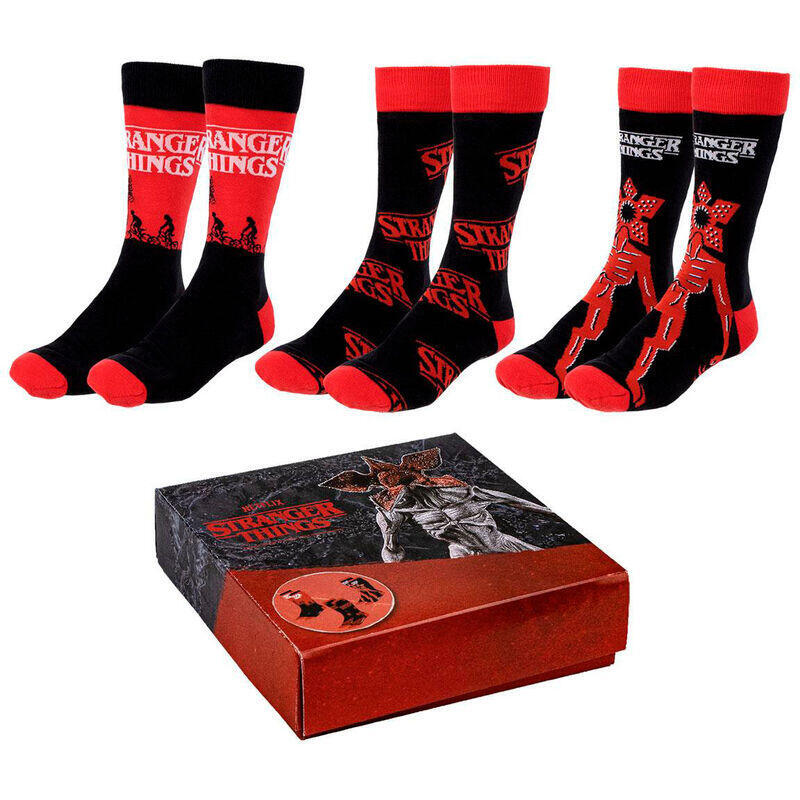 Set 3 calcetines stranger things adulto