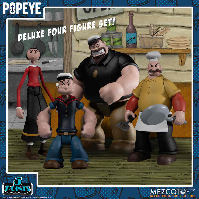 Set 4 figuras popeye 10cm