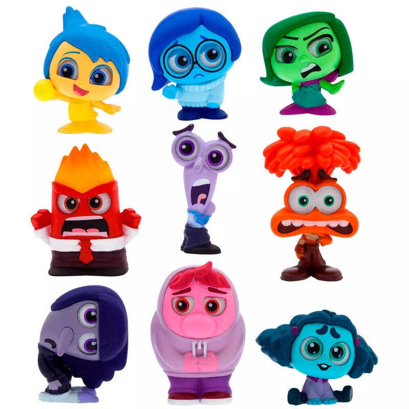 Set 9 figuras del reves 2 doorables disney pixar 4cm