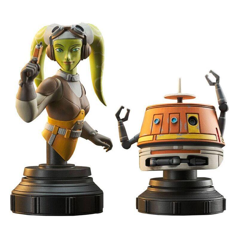 Set busto hera and chopper star wars rebels 15cm