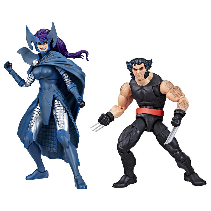 Set figuras hasbro marvel legends series wolverine & lady psylocke