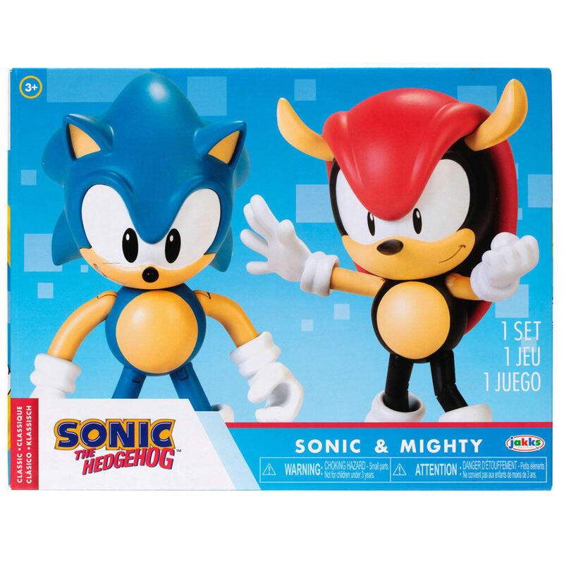 Set figuras sonic & mighty sonic the hedgehog 10cm
