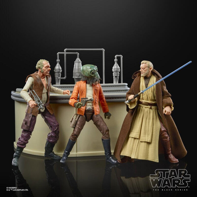 Set figuras the power of the force cantina showdown black series star wars 15cm