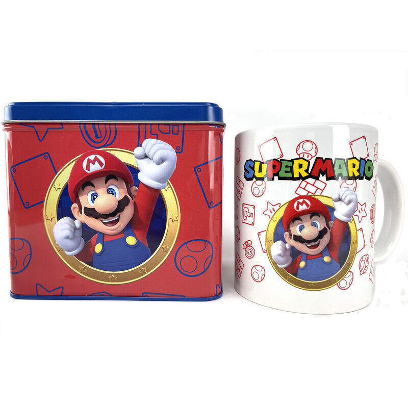 Set taza + hucha mario super mario bros nintendo