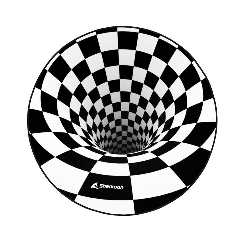 Sharkoon skiller sfm12 3d vortex, alfombra protectora negro/blanco