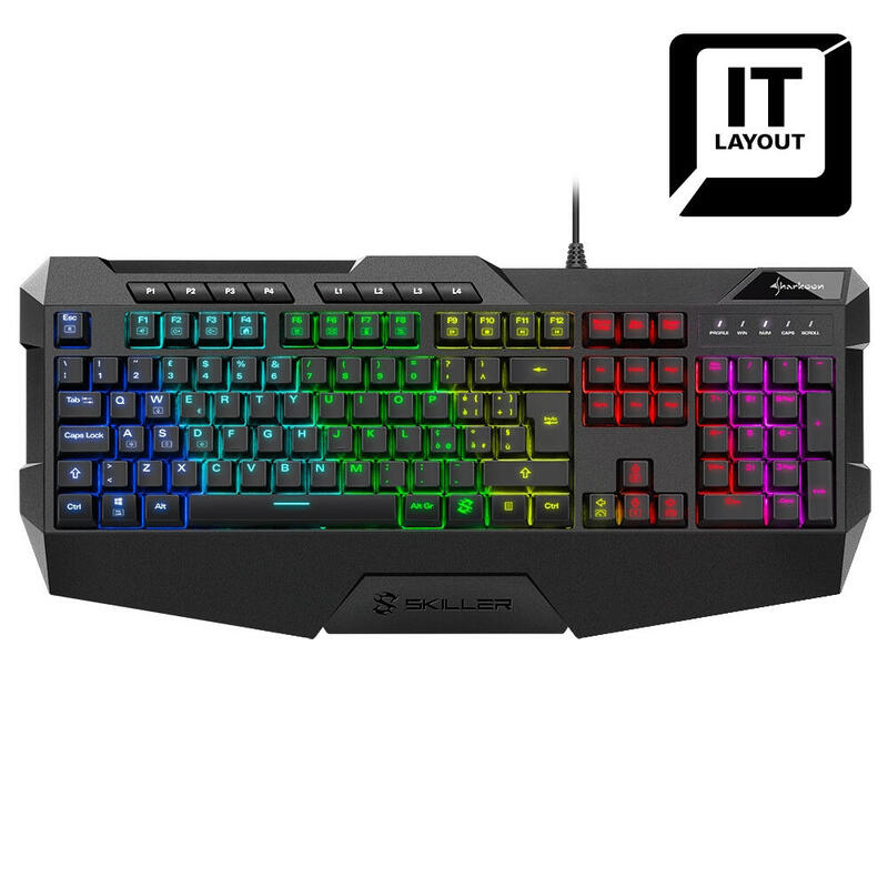 Sharkoon skiller sgk4 teclado italiano usb qwerty negro