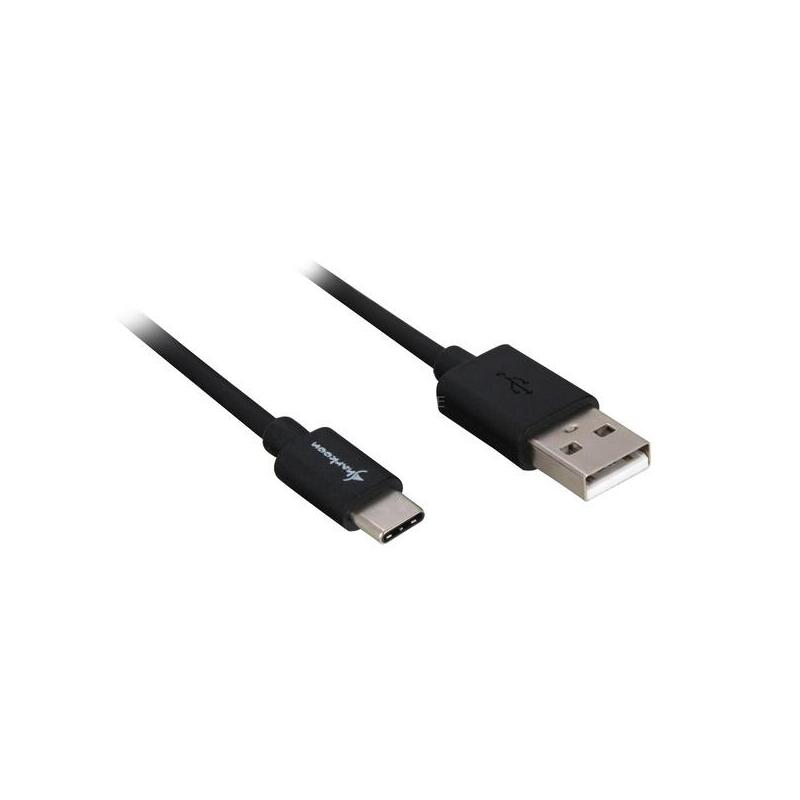 Sharkoon usb 2.0 cable, usb-a stecker  usb-c stecker 4044951021635