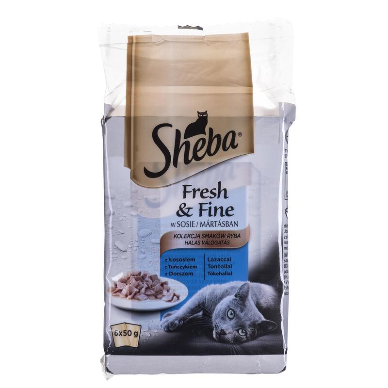 Sheba fresh & fine mini platos de pescado en salsa 6x50g