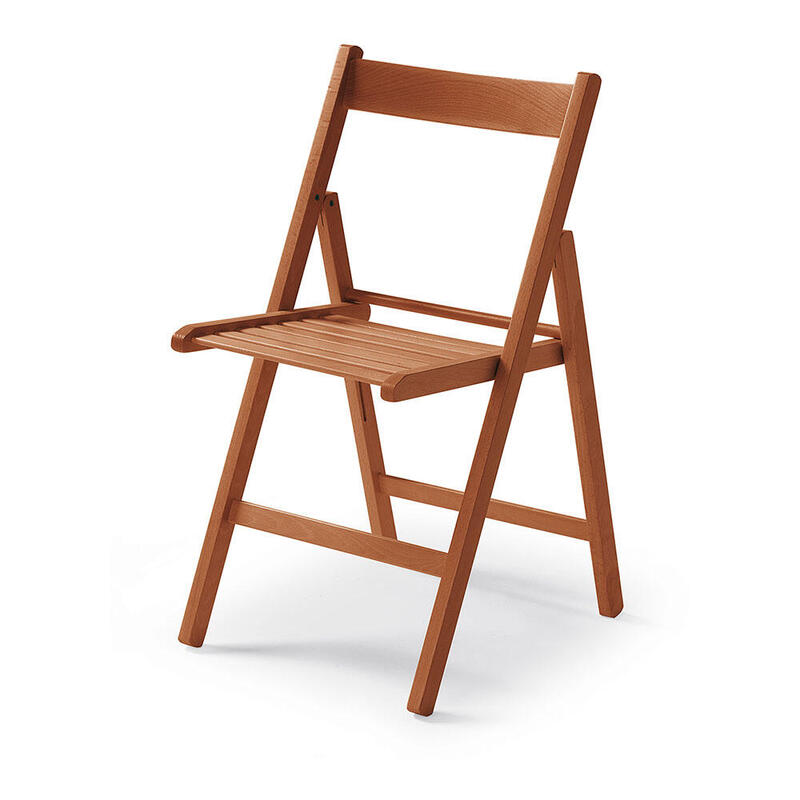 Silla plegable de madera cerezo 79×42,5×47,5cm
