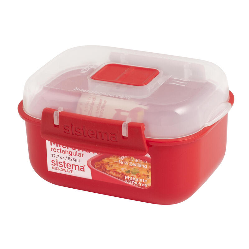 Simema recipiente rectangular (525 ml), color rojo