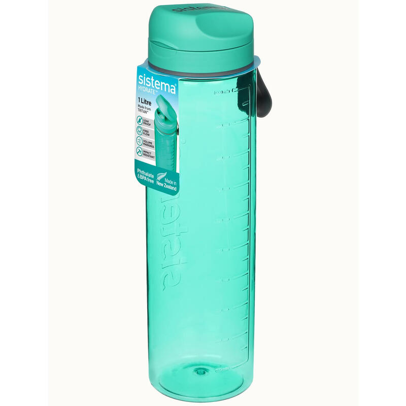 Sistema 690 bidón de agua uso diario 1000 ml plástico azul, púrpura, verde azulado