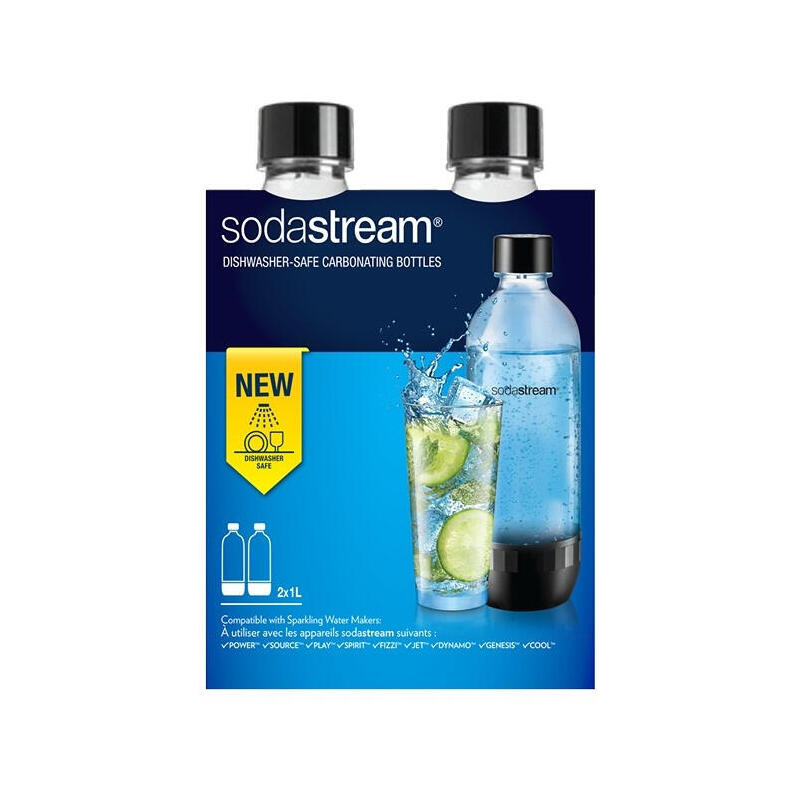 Sodastream 2 botellas 1 litro apto para lavavajillas