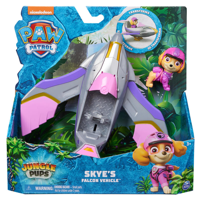 Spin master paw patrol jungle pups – vehÍculo falcon con figura de skye 6067760