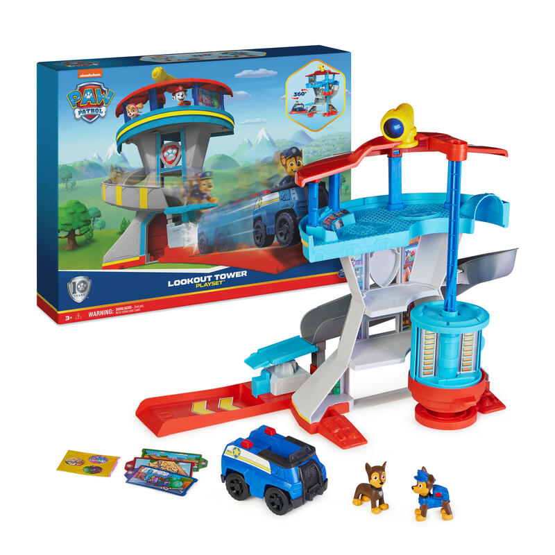 Spin master paw patrol – set de juego con sede en la torre de vigilancia, telÓn de fondo 6065500