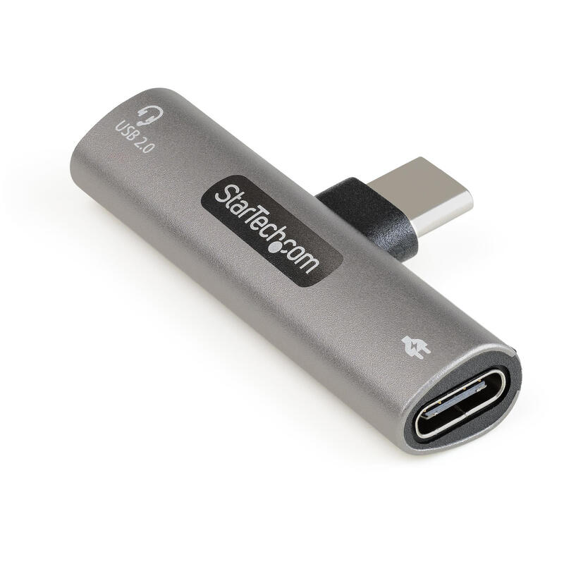 Startech adaptador usbc a usb tipoc audio y carga