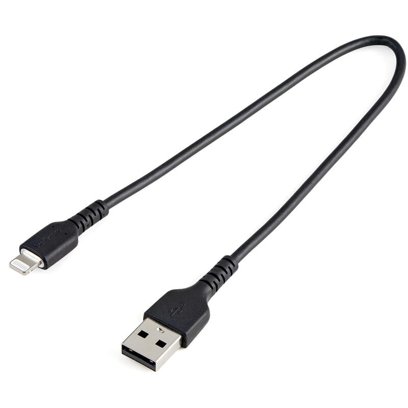 Startech cable usb-a a lightning 30 cm negro rusbltmm30cmb                            –