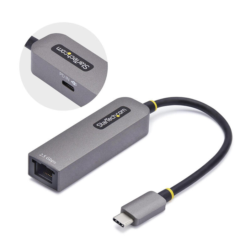 Startech.com 2.5gbe usb-c to ethernet adaptador – netzwerkadaptador – usb-c 3.2 gen 1 / thunderbolt 3 – 10m/100m/1g/2,5 giga