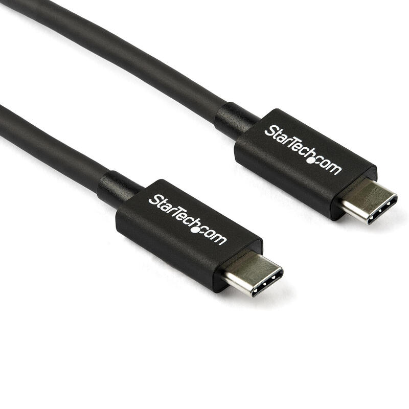 Startech.com cable de 0,8m thunderbolt 3 usb-c (40gbps) – compatible con thunderbolt y usb – usb tipo c, m m, 0,8 m, negro, nÍqu