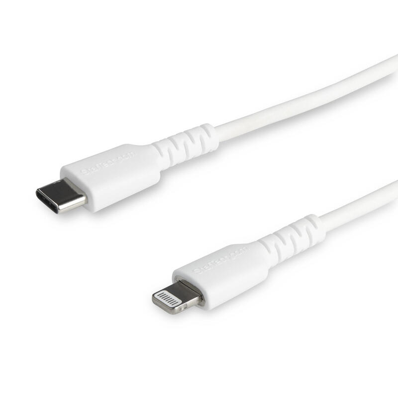 Startech.com cable de 1m lightning a usb-c – certificado mfi – adaptador usb tipo c – blanco, blanco, usb c, lightning, 1 m, mac