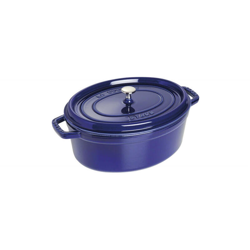 Staub cocotte d-bl 31cm i oval blau