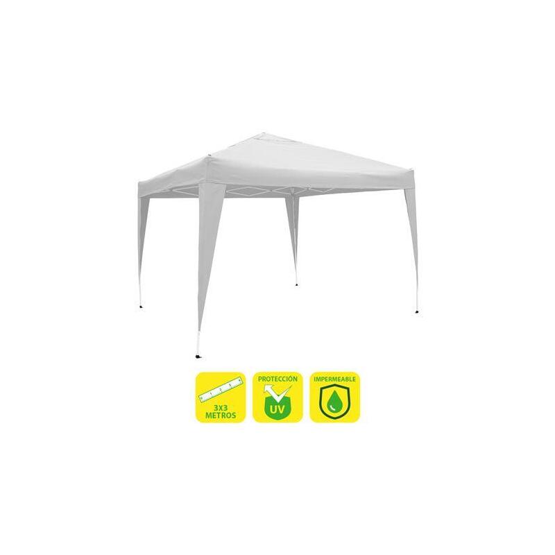 Sungarden carpa plegable acero 3x3m blanca – blanco